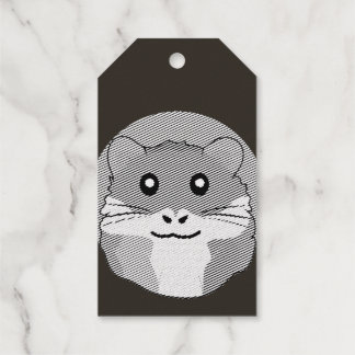 Hamster 🐹 the naughty animal with a striped scarf gift tags