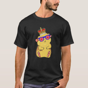 Hamster Wearing Sunglasses And Crown England UK Fl T-Shirt