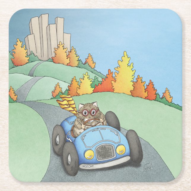 Hamster Weekend Getaway     Square Paper Coaster (Front)