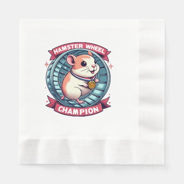 Hamster Wheel Champion Napkin (Front)