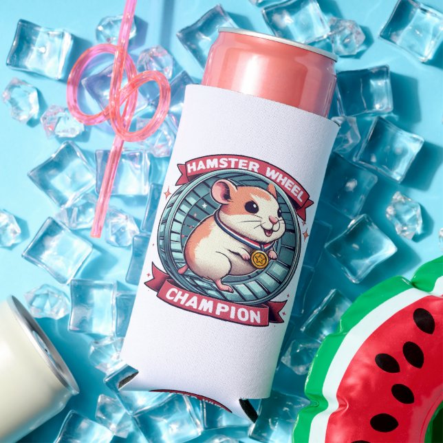 Hamster Wheel Champion Seltzer Can Cooler (In Situ Summer)