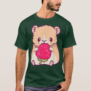 Hamster With A Strawberry  Cute Kawaii Anime Kawai T-Shirt