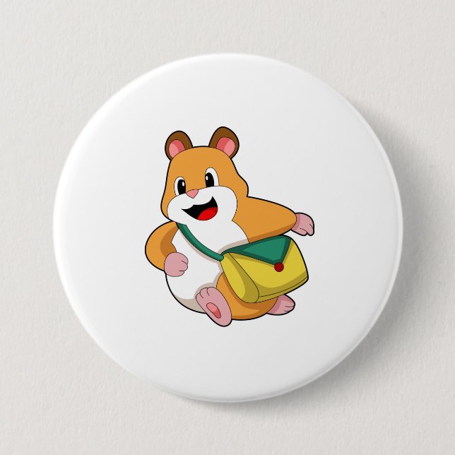 Hamster with Bag.PNG 7.5 Cm Round Badge (Front)