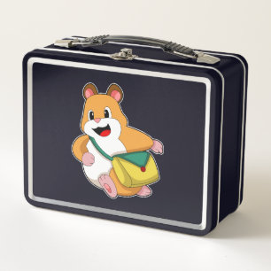Hamster with Bag.PNG Metal Lunch Box
