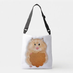 Hamster with biscuit All-Over-Print Cross Body Bag