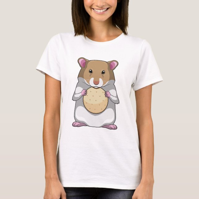Hamster with Biscuit T-Shirt (Front)