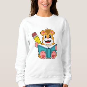 Hamster with Book and Pen Sweatshirt