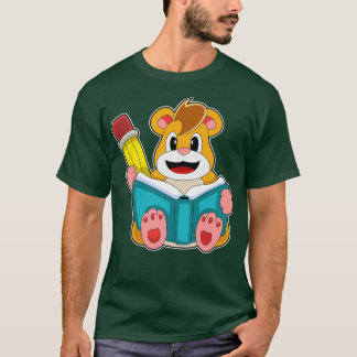 Hamster with Book Pen T-Shirt