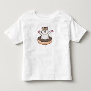 Hamster with Chocolate Donut Toddler T-Shirt
