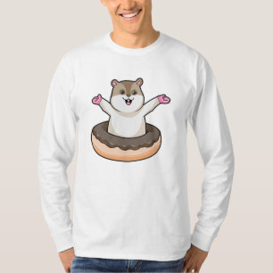 Hamster with Chocolate Doughnut T-Shirt