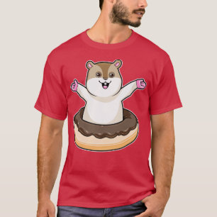 Hamster With Chocolate Doughnut T-Shirt