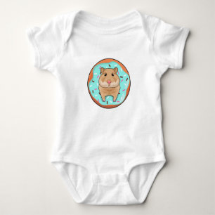 Hamster with Doughnut Baby Bodysuit