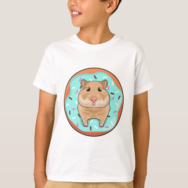 Hamster with Doughnut T-Shirt (Front)