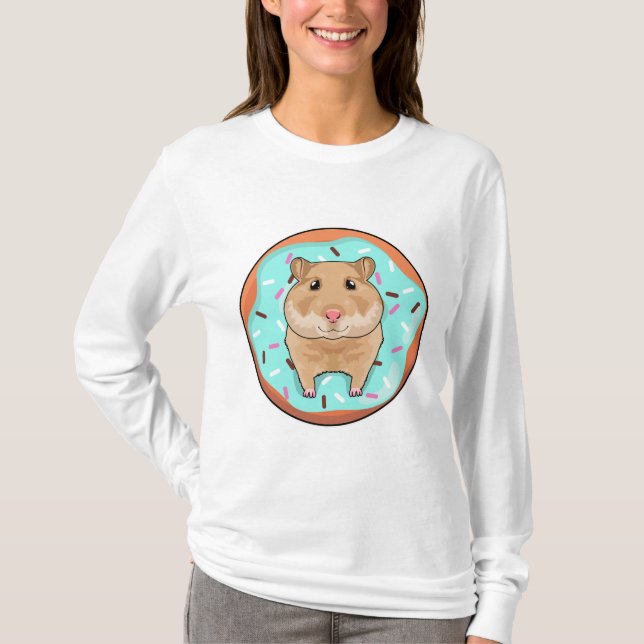 Hamster with Doughnut T-Shirt (Front)