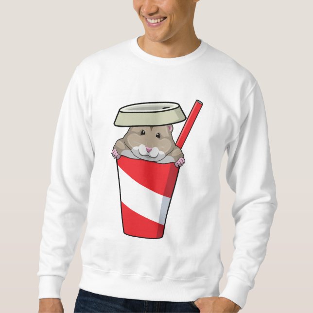 Hamster with Drink Sweatshirt (Front)