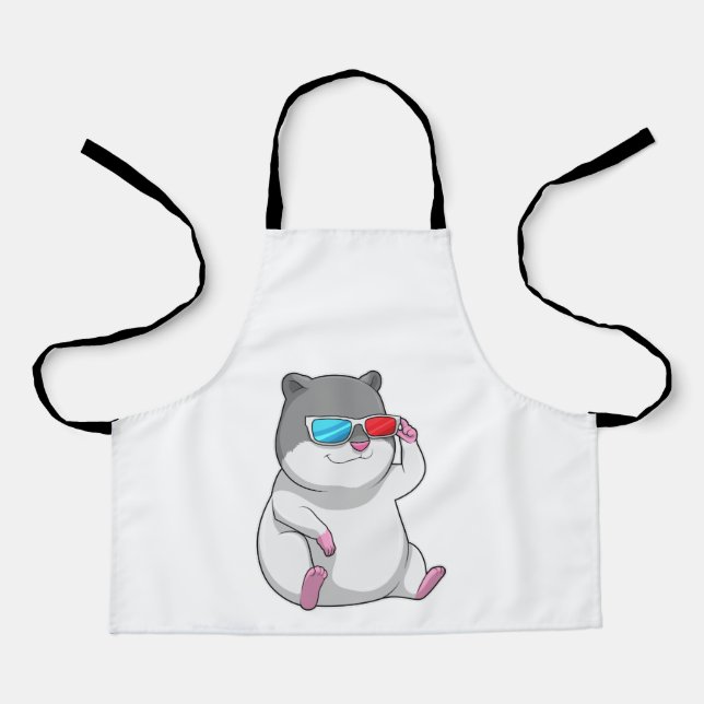 Hamster with Glasses Apron (Front)