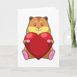 Hamster with Heart Card