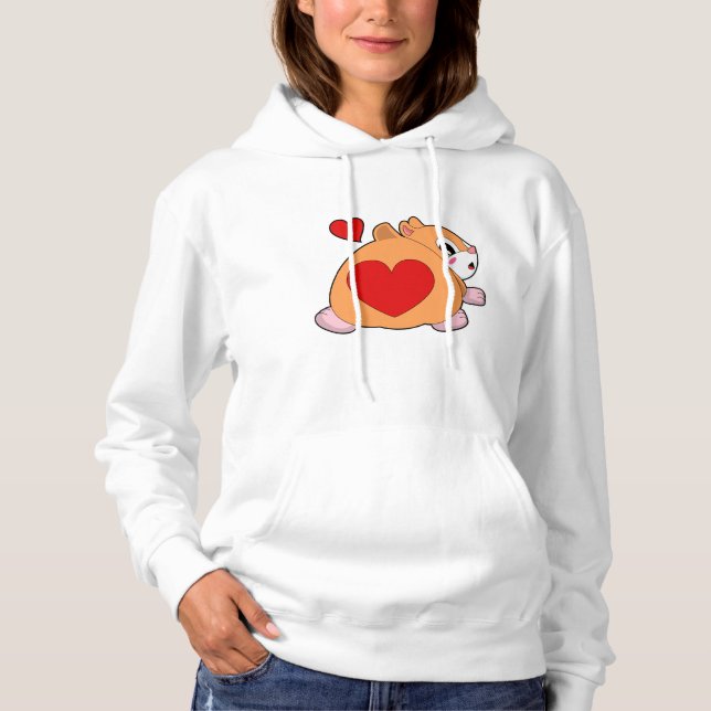 Hamster with Heart Hoodie (Front)