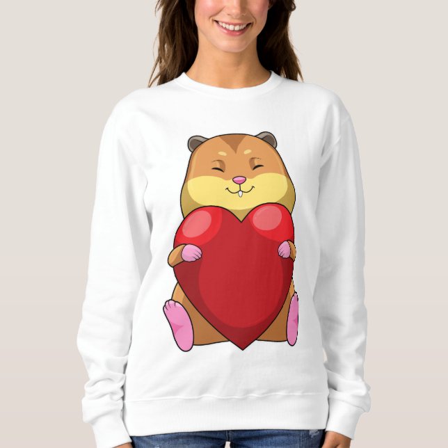 Hamster with Heart Sweatshirt (Front)