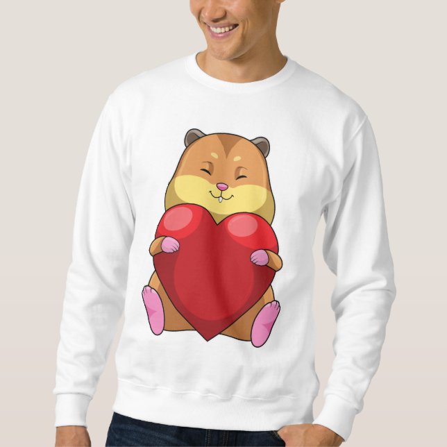 Hamster with Heart Sweatshirt (Front)