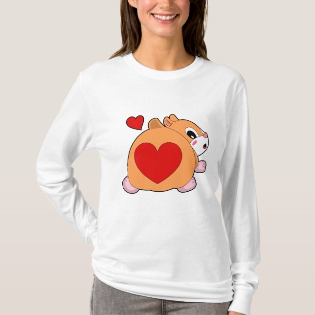 Hamster with Heart T-Shirt (Front)