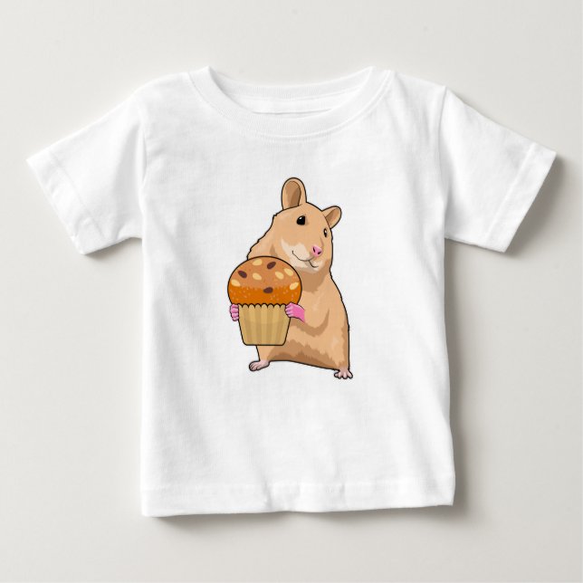 Hamster with Muffin Baby T-Shirt (Front)