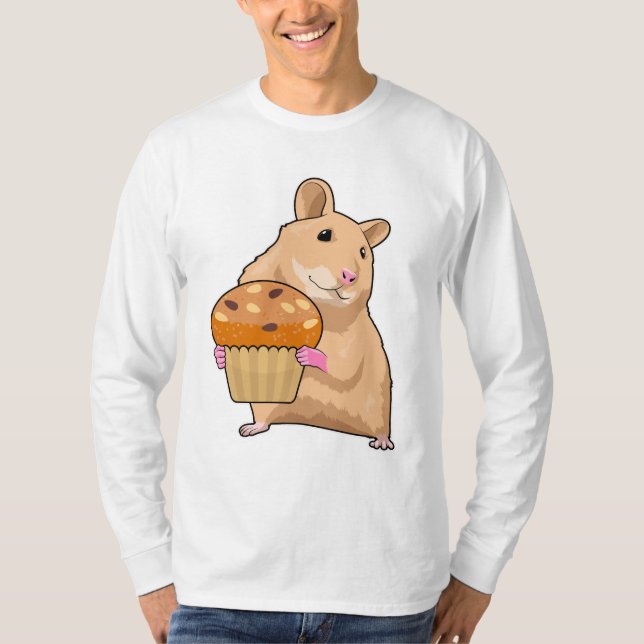 Hamster with Muffin T-Shirt (Front)