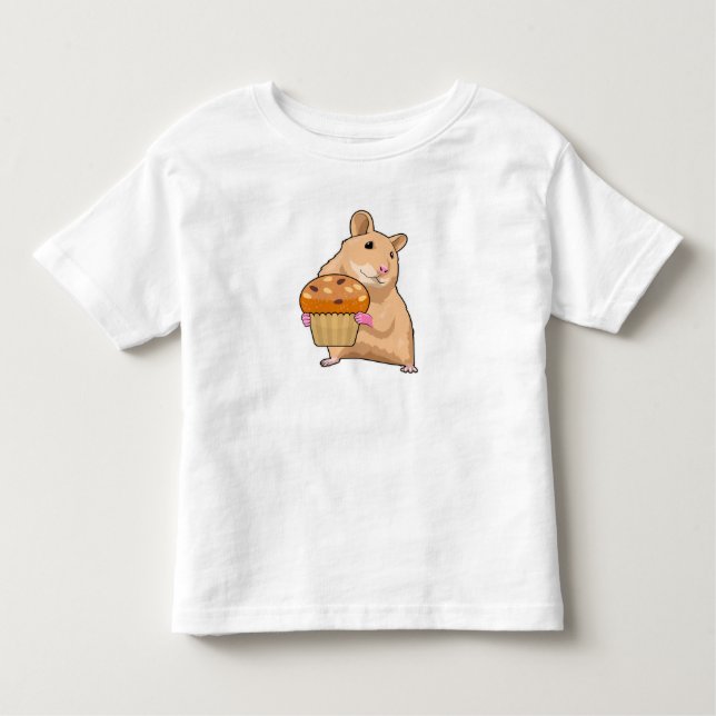 Hamster with Muffin Toddler T-Shirt (Front)