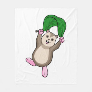 Hamster with Parachute Fleece Blanket