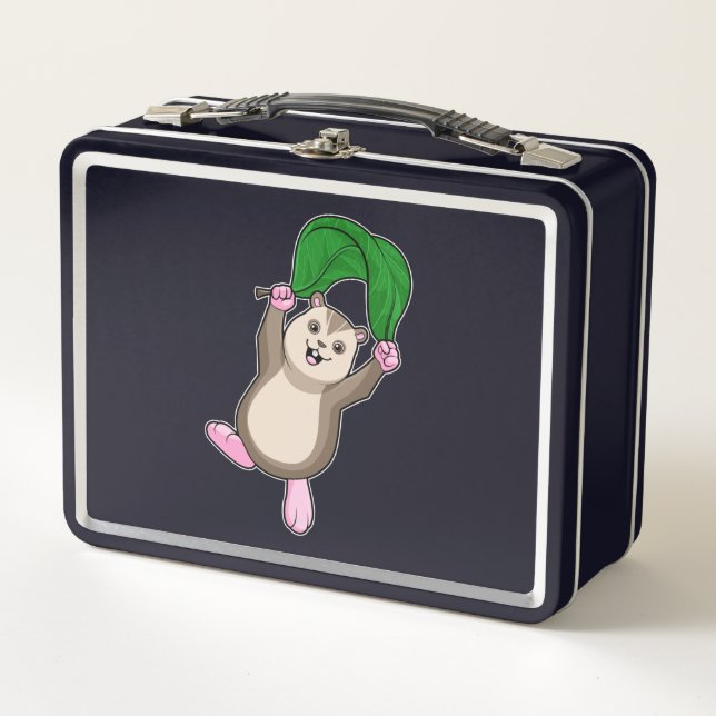 Hamster with Parachute Metal Lunch Box (Front)