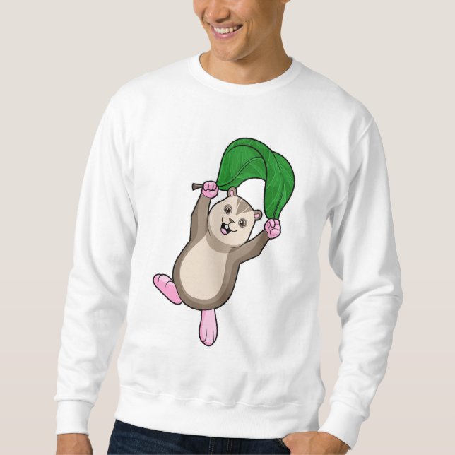 Hamster with Parachute Sweatshirt (Front)