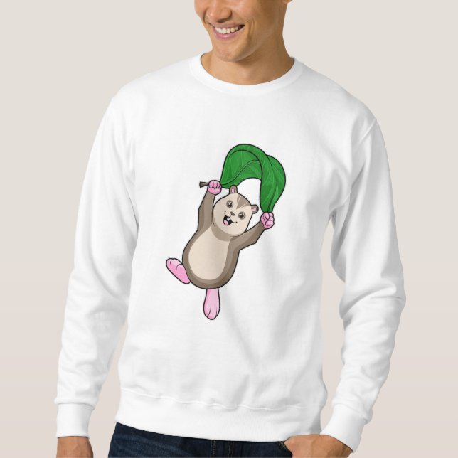 Hamster with Parachute Sweatshirt (Front)