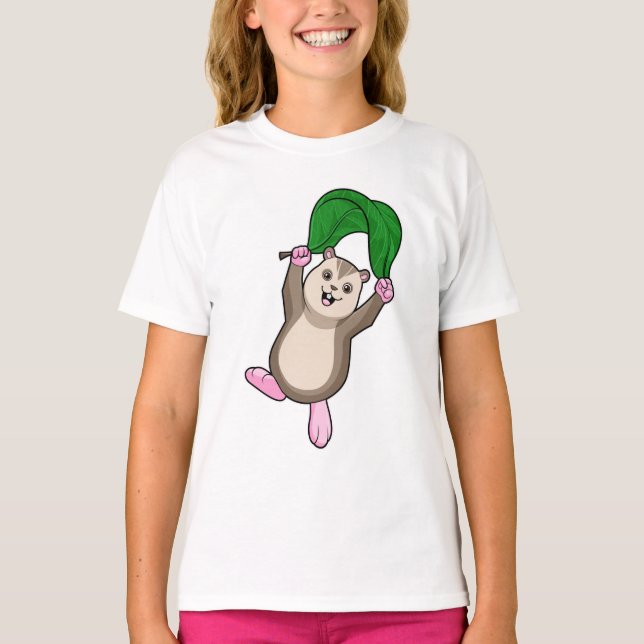 Hamster with Parachute T-Shirt (Front)