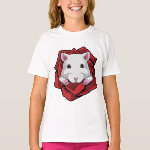 Hamster with Rose T-Shirt