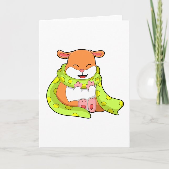 Hamster with Scarf Card (Front)