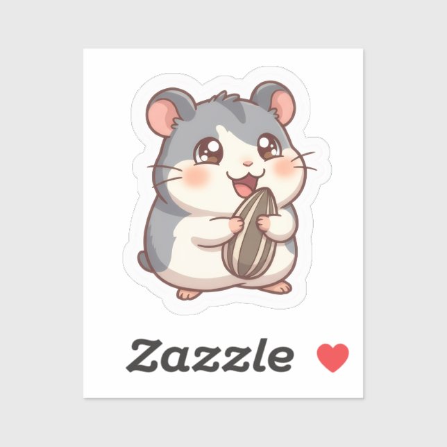 Hamster with Sunflower Seed Sticker (Sheet)