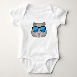 Hamster with Sunglasses Baby Bodysuit