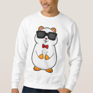 Hamster with Sunglasses & Bow tie Sweatshirt