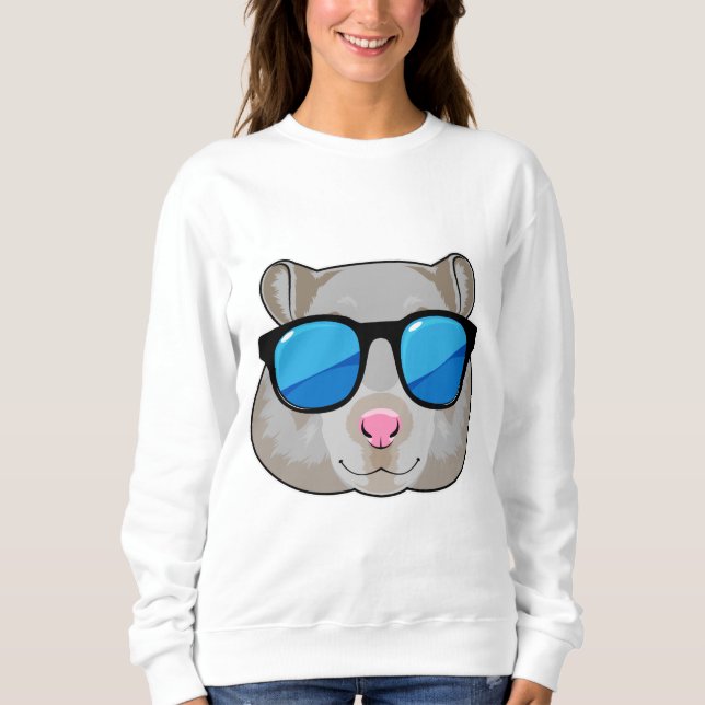 Hamster with Sunglasses Sweatshirt (Front)