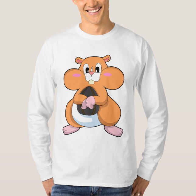 Hamster with Walnut T-Shirt (Front)