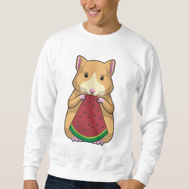 Hamster with Watermelon Sweatshirt (Front)