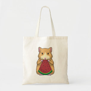 Hamster with Watermelon Tote Bag