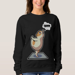 Hamster Yoga Poses Sport Gymnastics Ohm Heartbeat  Sweatshirt