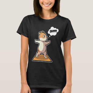 Hamster Yoga Poses Sport Gymnastics Ohm Heartbeat  T-Shirt