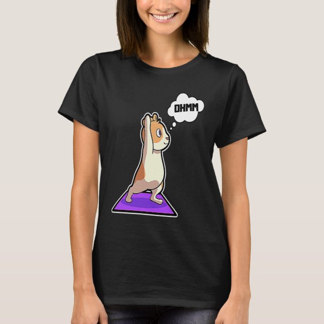 Hamster Yoga Poses Sport Gymnastics Ohm Heartbeat  T-Shirt (Front)