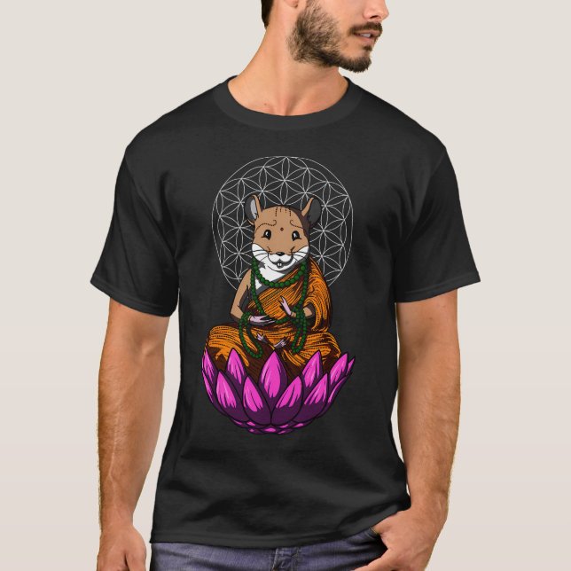 Hamster Zen Meditation T-Shirt (Front)