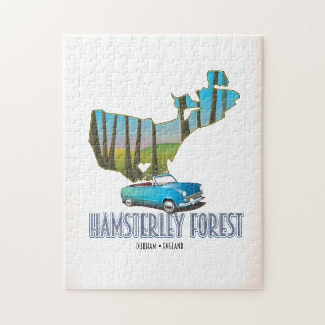 Hamsterley Forest Durham England map Jigsaw Puzzle (Vertical)