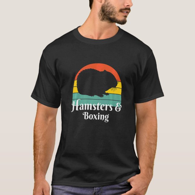 Hamsters And Boxing Boxer  T-Shirt (Front)