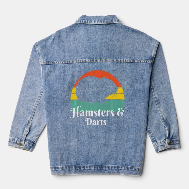 Hamsters And Darts   Denim Jacket (Back)