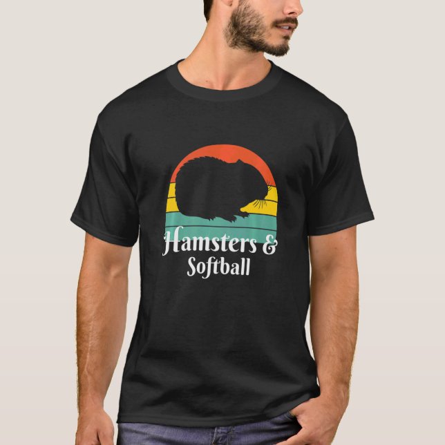Hamsters And Softball  T-Shirt (Front)